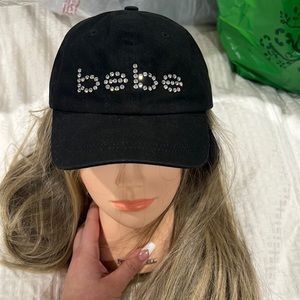Bebe black diamond baseball cap